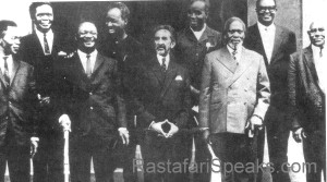 Haile Selassie I with the CASABLANCA SECTION OF THE ORGANIZATION FOR AFRICAN UNITY