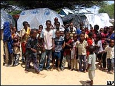 Group of Internally Displaced Somali Children